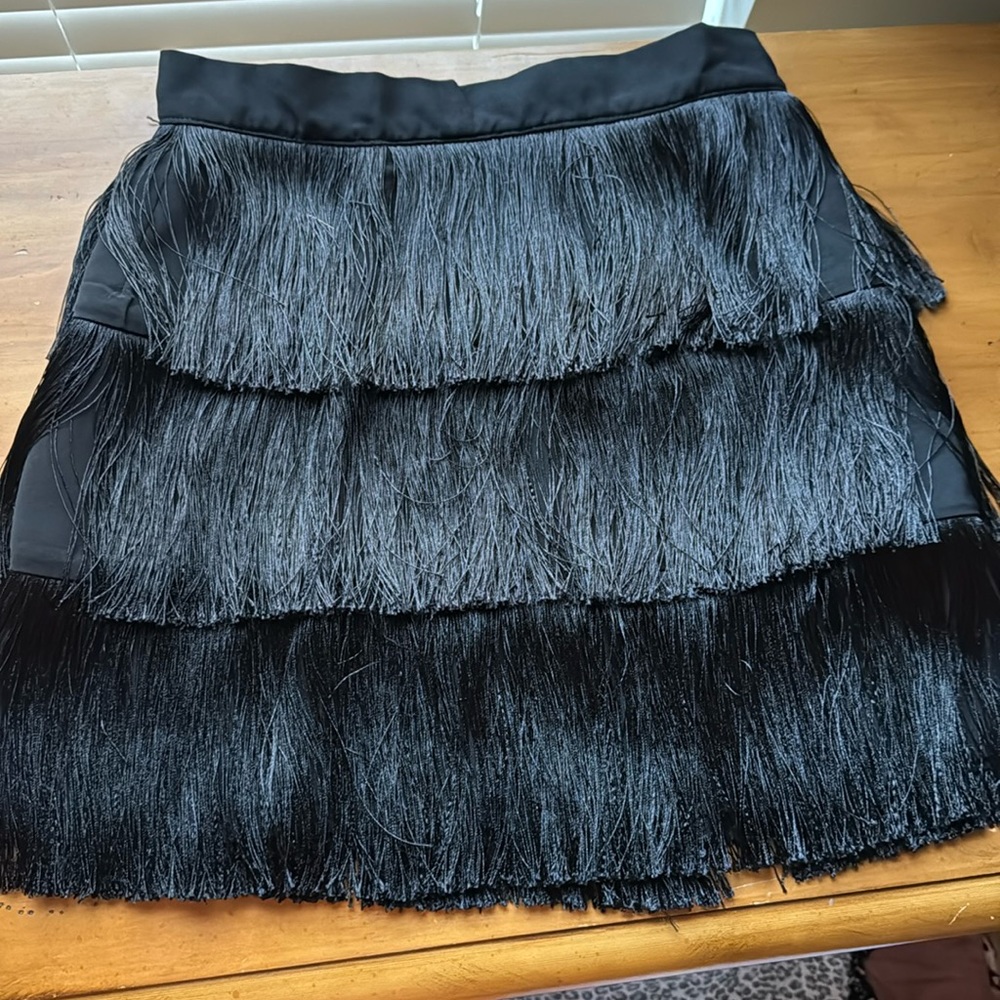 Black Fringe Skirt